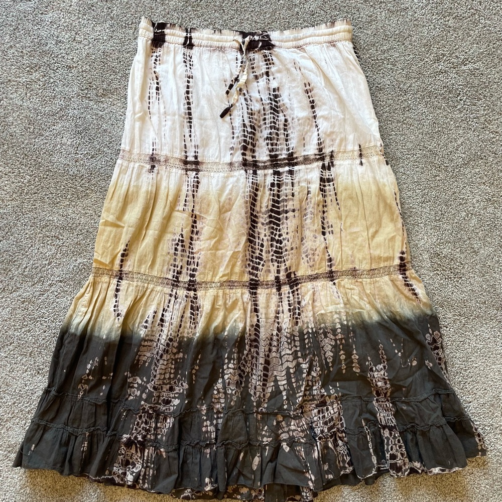 Women’s Kaktus Bohemian Tie-Dye Skirt - Size Large